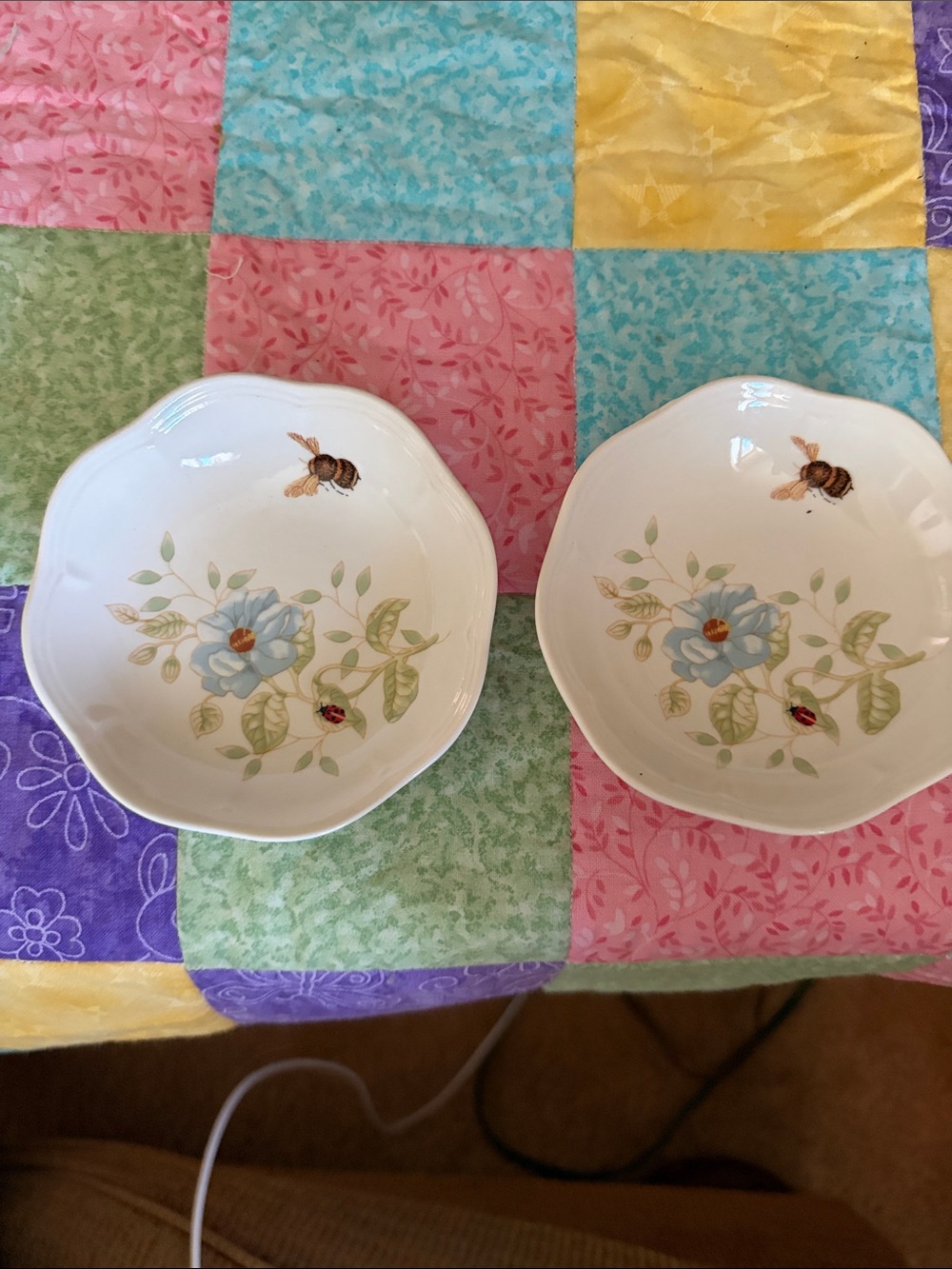 Lenox Floral  Decorative Porcelain trinket dishes  - Butterfly Meadow